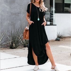 VICI Pocketed Modal Maxi Dress